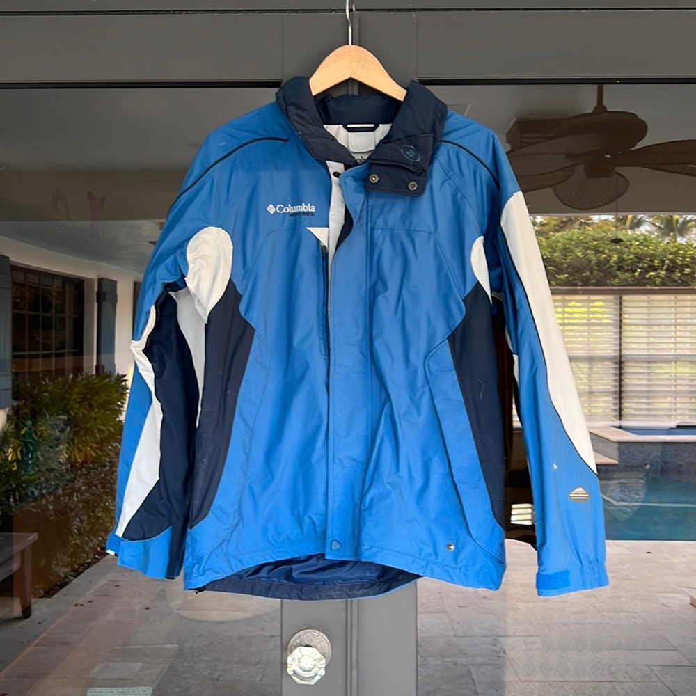Columbia Vertex Men's Shell Jacket in Light Blue Size Medium